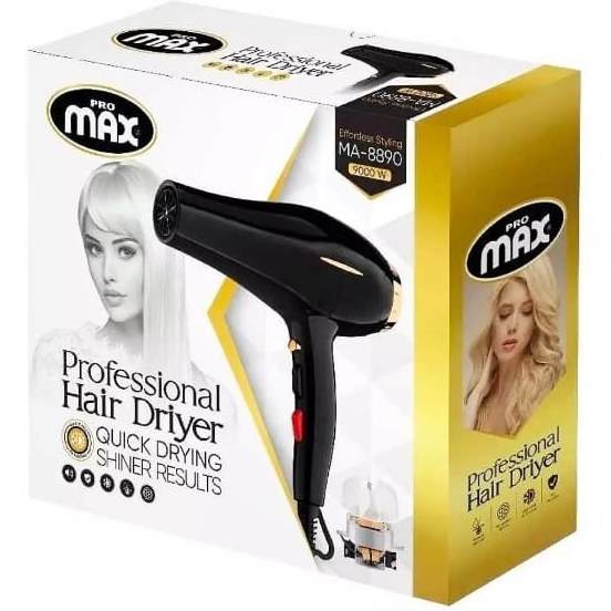سشوار حرفه‌ای پرومکس مدل MA-8890 ظرفیت ۹۰۰۰ وات با باد سرد