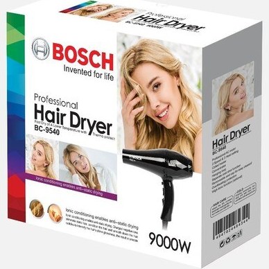 سشوار بوش مدل BC-9540 با موتور سنگین و باد سرد