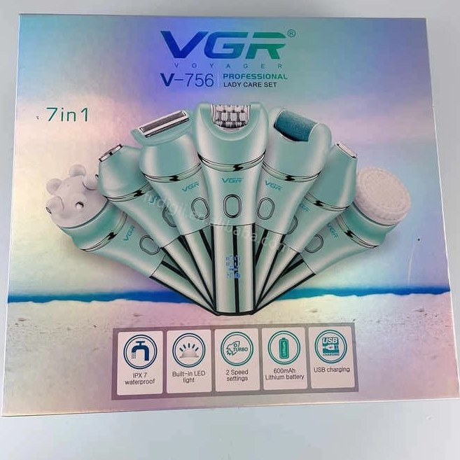 اپیلاتور ۷ کاره ضدآب وی جی آر مدل V-756 ارسال رایگان