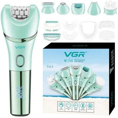 اپیلاتور ۷ کاره ضدآب وی جی آر مدل V-756 ارسال رایگان